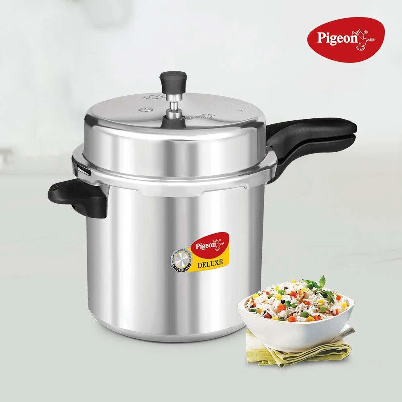 PIGEON DELUXE PRESSURE COOKER 12 LTR OUTER LID - Image 4