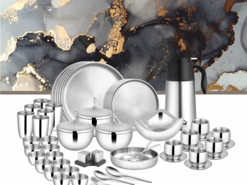 SHRI & SAM SS NIKKI DINNER SET & INDIVIDUL ITEMS 78PCS