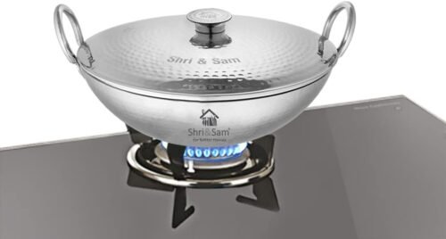 SHRI & SAM 430 HAMMERED KADHAI W/L SS 24CM