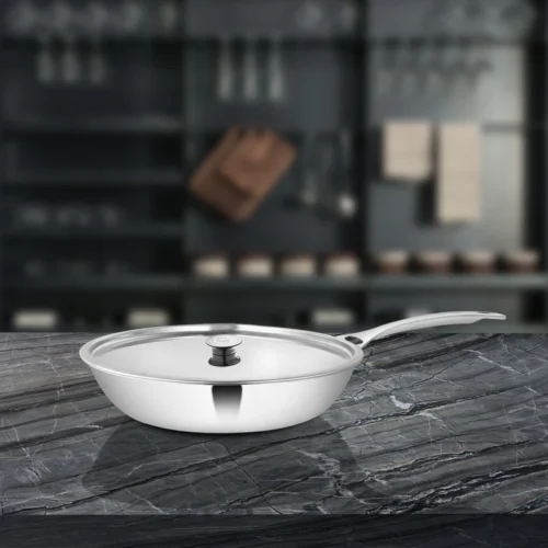 SHRI & SAM PLATINUM PLAIN FRY PAN W/L SS 24CM