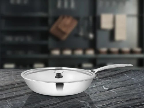SHRI & SAM PLATINUM PLAIN FRY PAN W/L SS 28CM