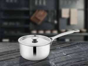 SHRI & SAM PLATINUM PLAIN SAUCE PAN W/L SS 14 CM