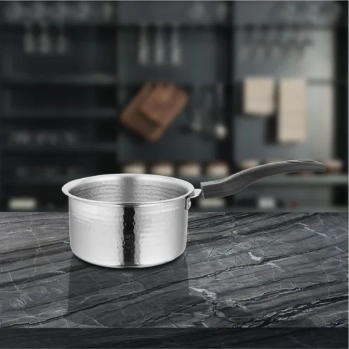 SHRI & SAM 430 HAMMERED SAUCE PAN 16CM