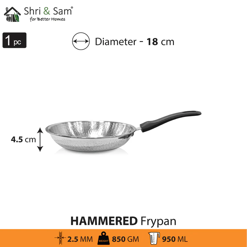 SHRI & SAM 430 HAMMERED FRY PAN 18CM - Image 3