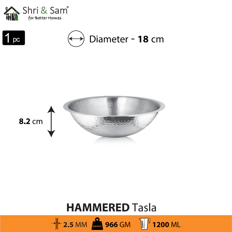 SHRI & SAM 430 HAMMERED TASLA 18CM - Image 2