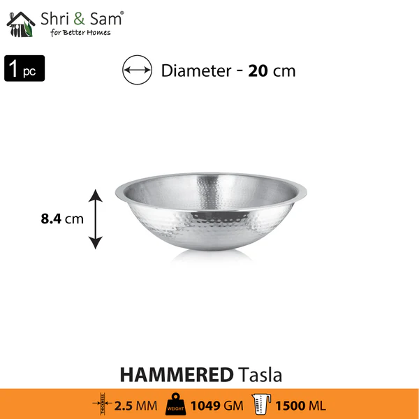 SHRI & SAM 430 HAMMERED TASLA 20CM - Image 2
