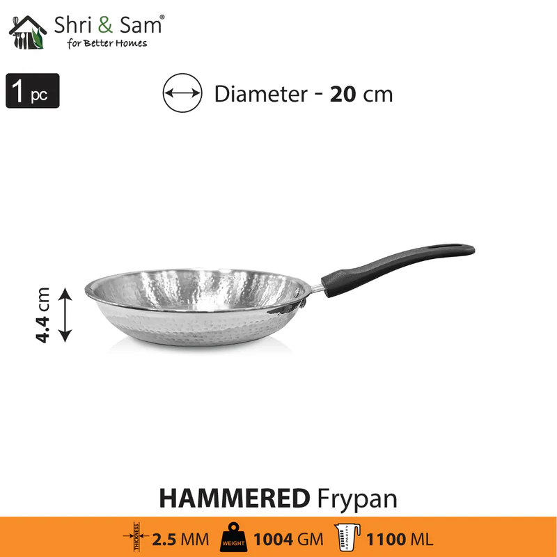 SHRI & SAM 430 HAMMERED FRY PAN 20CM - Image 2