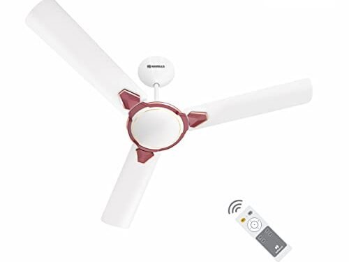 HAVELLS CEILING FAN -EQUS BLDC WHITE MAROON 1200MM