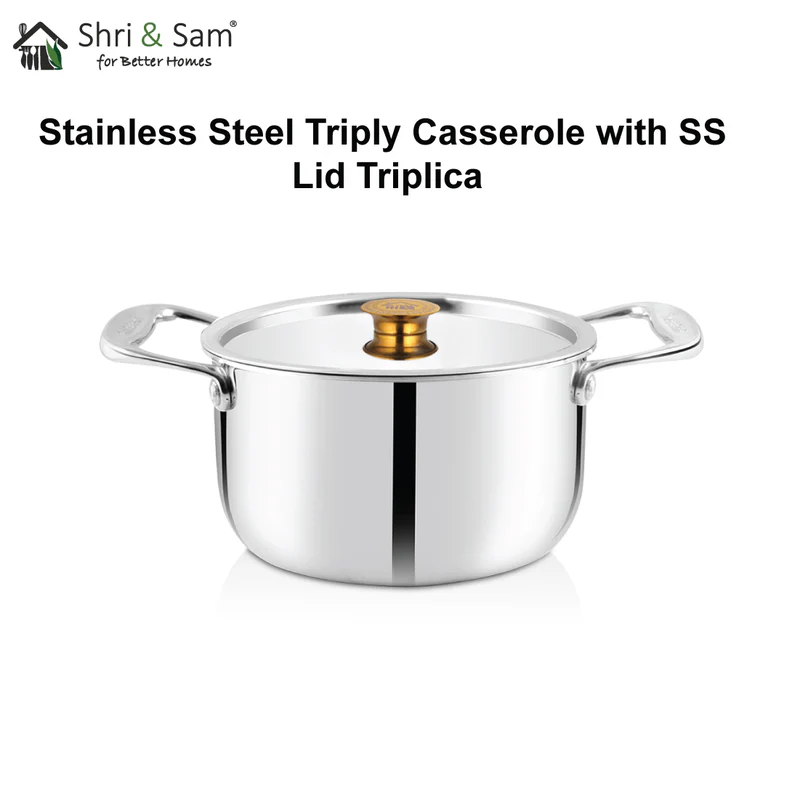 SHRI & SAM TRIPLICA CASSEROLE W/L SS 16 CM - Image 2