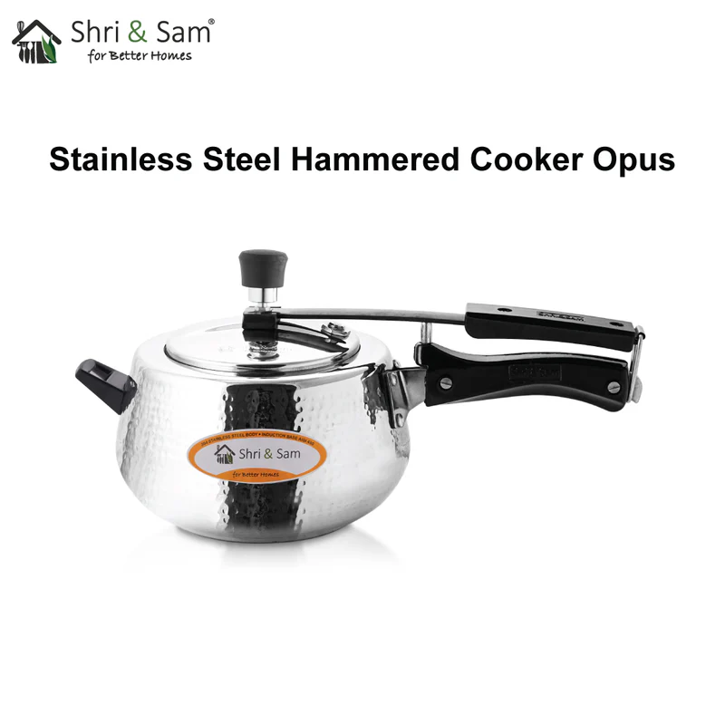 SHRI & SAM COOKER OPUS HAMMERED SS 5LTR - Image 3