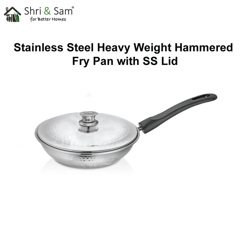 SHRI & SAM 430 HAMMERED FRY PAN W/L SS 20CM - Image 3