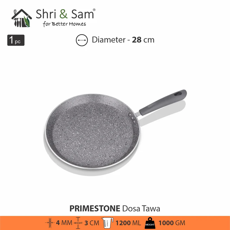 SHRI & SAM NON STICK PRIME STONE DOSA TAWA 28CM - Image 2