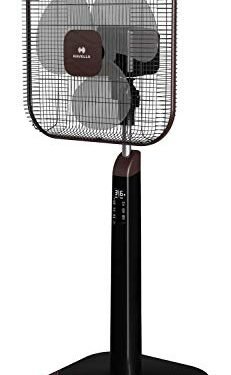 HAVELLS PEDESTAL FAN-AINDRILA PREMIUM BROWN BLACK 400MM
