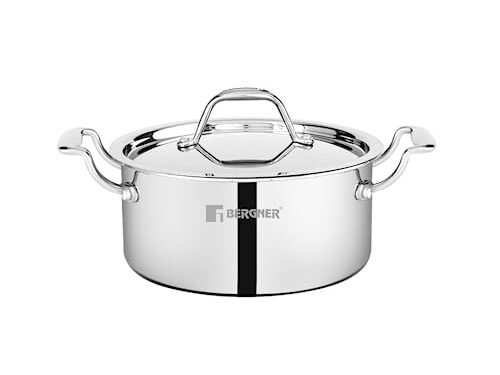 BERGNER CASSEROLE-ARGENT TRIPLY 5.3LTR