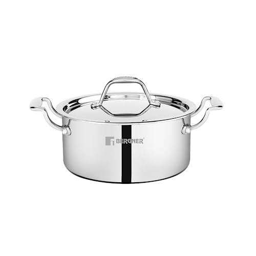 BERGNER CASSEROLE-ARGENT TRIPLY 5.3LTR