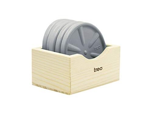 TREO LID CUM COASTER WITH WOODEN STAND