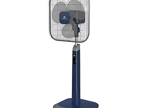 HAVELLS PEDESTAL FAN-AINDRILA PREMIUM BLUE GREY 400MM