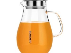 BOROSIL JUG-VISION GLASS 1.7LTR W/STEEL LID+SILICON GASKET
