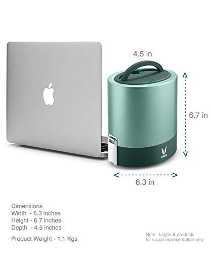 VAYA TYFFYNLYTE WITH POLISHED STAINLESS STEEL CONTAINERS 1000ML (GREEN) - Image 2