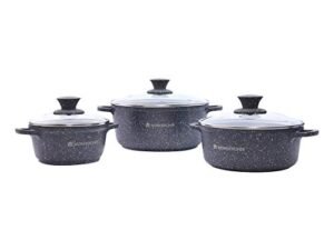 WONDERCHEF CASSEROLE COMBI-GRANITE 3PCS SET GREY