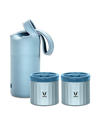 VAYA PRESERVE LUNCHKIT-PRESERVE 2*300ML (BLUE WITH GOBAG BLUE)