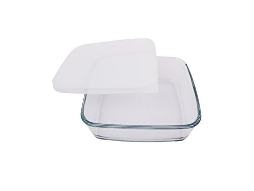 BOROSIL DISH-SQUARE W/PL 800ML
