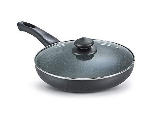 PRESTIGE FRY PAN-OMEGA DLX GRANITE W/LID 280MM