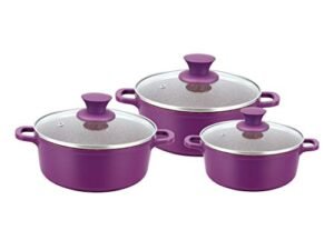 WONDERCHEF CASSEROLE COMBI -GRANITE 3PCS SET PURPLE