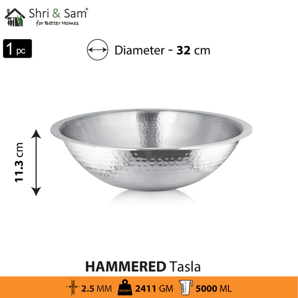 SHRI & SAM 430 HAMMERED TASLA 32CM - Image 2