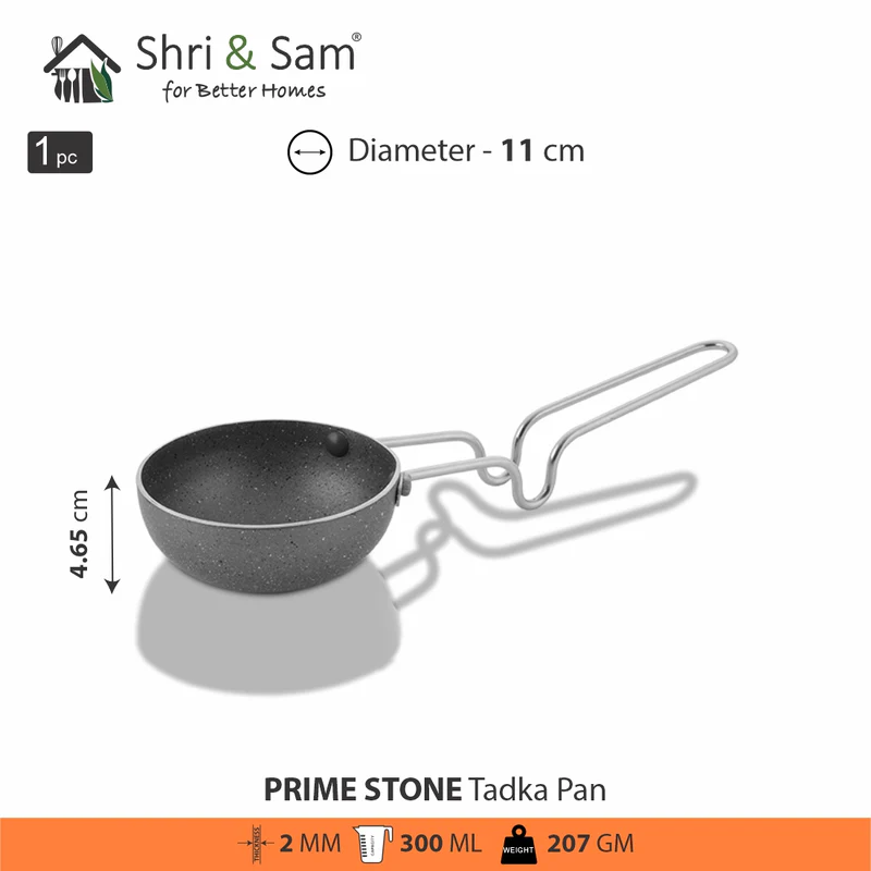 SHRI & SAM NON STICK PRIME STONE TADKA PAN 11CM - Image 3