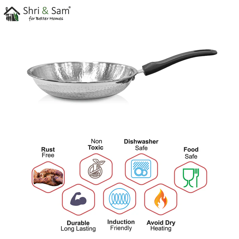 SHRI & SAM 430 HAMMERED FRY PAN 20CM - Image 4