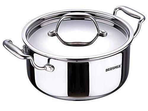 BERGNER CASSEROLE-ARGENT TRIPLY 3.1LTR