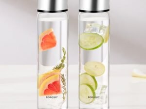 BOROSIL GLASS W/B-NEO SILVER SS LID 550ML