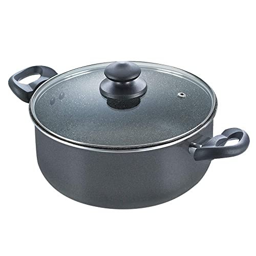 PRESTIGE SAUCE PAN-OMEGA DLX GRANITE W/LID 260MM