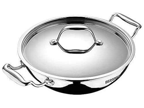 BERGNER DEEP KADAI-ARGENT TRIPLY 3.8LTR