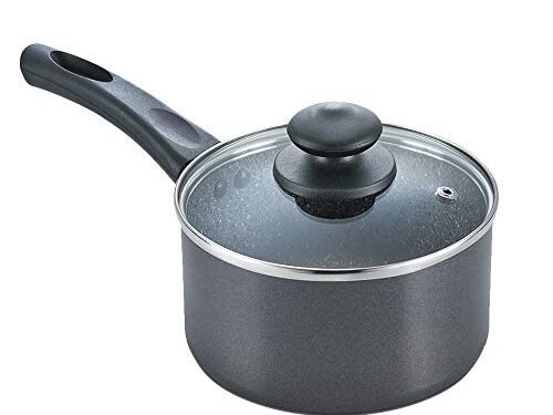PRESTIGE MILK PAN-OMEGA DLX GRANITE 180MM