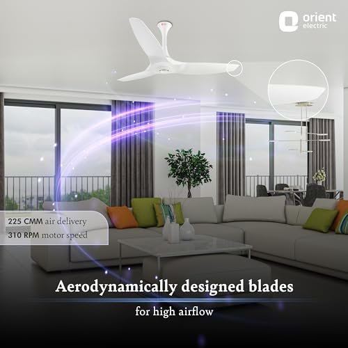 ORIENT CEILING FAN-AEROQUIET BLDC 1200MM WHITE - Image 3
