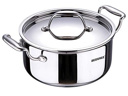 BERGNER CASSEROLE-ARGENT TRIPLY 4.1LTR