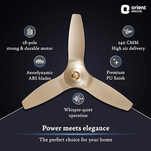 ORIENT CEILING FAN-AEROQUIET 1200MM MYSTIC GOLD - Image 6