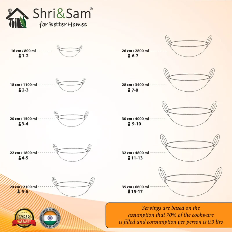 SHRI & SAM 430 HAMMERED KADHAI 30CM - Image 5