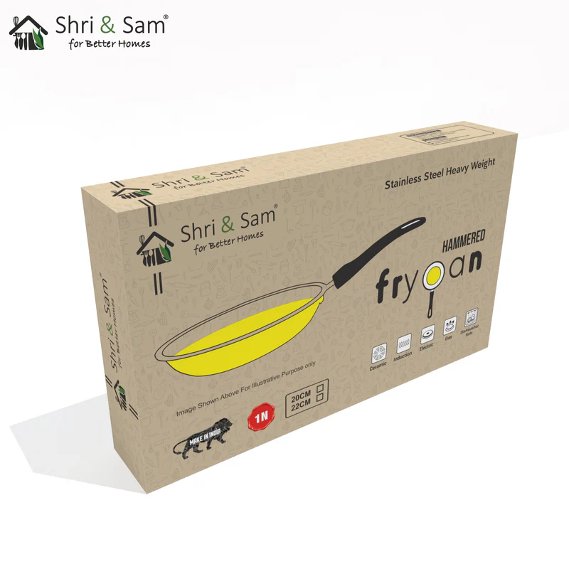 SHRI & SAM 430 HAMMERED FRY PAN 20CM - Image 5