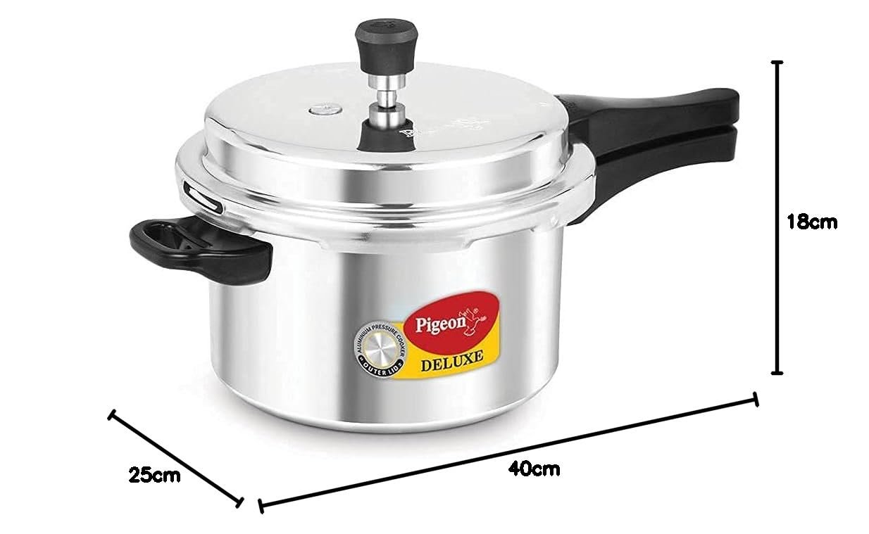 PIGEON DELUXE PRESSURE COOKER 5LTR OUTERLID - Image 8