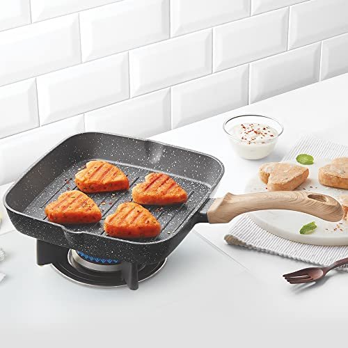 BOROSIL SQUARE GRILL FRY PAN-VAJRA 240MM