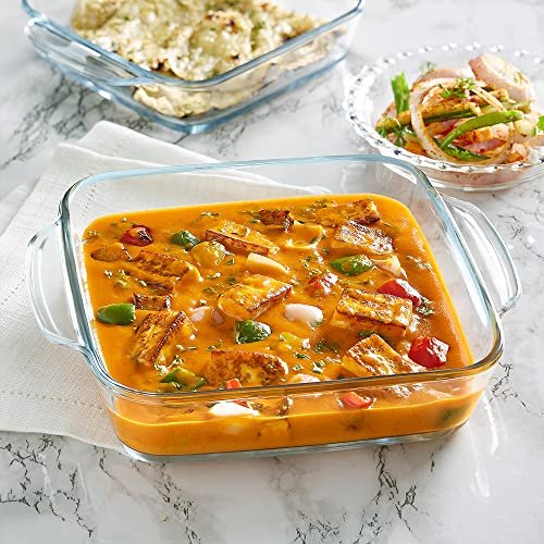 BOROSIL DISH-SQUARE DISH 1.6LTR W/H LID