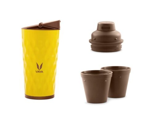 VAYA DRYNK WITH SIPPER LID-350ML (YELLOW)