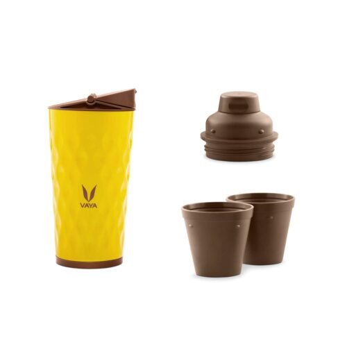 VAYA DRYNK WITH SIPPER LID-350ML (YELLOW)
