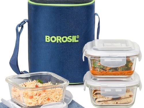 BOROSIL LUNCH BOX-S03 SQUARE 320ML