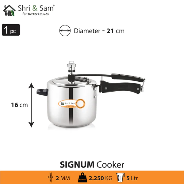 SHRI & SAM COOKER SIGNUM SS 5LTR - Image 2