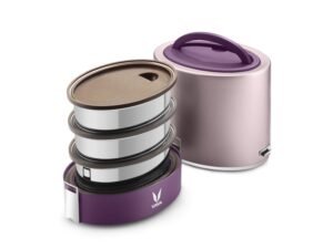 VAYA TYFFYNLYTE WITH POLISHED STAINLESS STEEL CONTAINERS 1000ML (PURPLE)