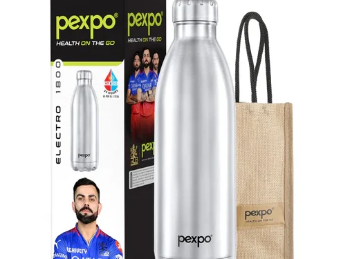 PEXPO ELECTRO UV PRINTED DESIGN BOTTLE (SILVER) 1500ML